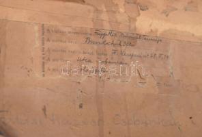 Bundschuh Ottó (1885-?): Utca Csobánkán, 1929. Olaj, karton, jelzett. Hátoldalán Független Művészek ...