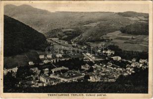 Trencsénteplic-fürdő, Kúpele Trencianske Teplice, Bad Trenschin Teplitz; Celkovy pohlad. Ondreicka / látkép / general view (vágott / cut)