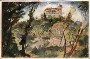 Budapest XII. Svábhegyi Szanatórium, klimatikus diétás gyógyintézet s: Jakab Ödön (vágott / cut)