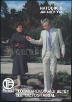 cca 1985 ,,Hatodik X - Járadék fix", OTP Nyugdíj Előtakarékossági Betét kisplakát, villamosplakát, jó állapotban, 24x17 cm