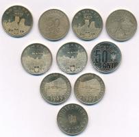 Románia 2011-2023. 50b (10db/7xklf) forgalmi emlékkiadások T:AU,XF
Romania 2011-2023. 50 Bani (10pc...