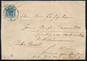 9kr MP III. on cover with full content "ALBA" - Wien, 9kr MP III. levélen teljes tartalommal "ALBA" - Wien