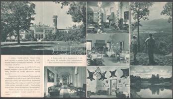 cca 1939 Radvány (Felvidék), Kastély szálló képes ismertető prospektusa, kihajtva: 22x49 cm + Radván...