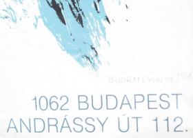 Győrffy Sándor (1951-): Győrffy Sándor kiállítása, Fiatal Művészek Klubja, 1991. Plakát, szitanyomat...