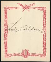 Kosáryné Réz Lola író aláírása papíron