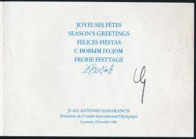 1988 J.A. Samaranch, a NOB elnökének aláírása újévi üdvözleten