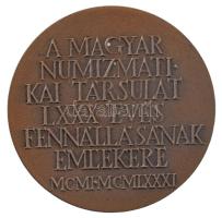 Kiss Nagy András (1930-1997) 1981. "80 éves a Magyar Numizmatikai Társulat" kétoldalas bro...