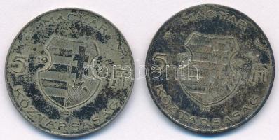 1947. 5Ft Ag "Kossuth" (2x) T:VF patina Adamo F8.1