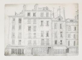 Azonosítatlan jelzéssel: Paris. Rézkarc, papír, jelzett, sorszámozott 50/44 32x42 cm