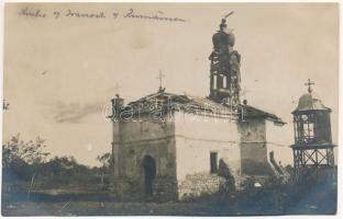 Ivanesti; első világháború során megsérült templom / WWI military, demolished church. photo (fl)