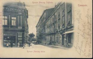 Temesvár Hotel Crown Prince and the shop of Wilhelm Mühle (EK)