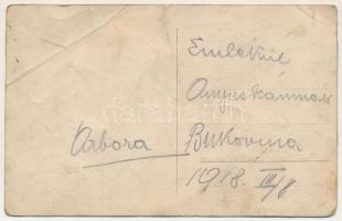 1918 Arbore (Bukovina, Bukowina); első világháborús osztrák-magyar katonák csoportképe / WWI K.u.k. ...