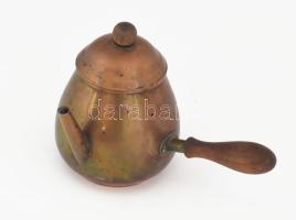 Régi réz kávéfőző, vízmelegítő edény. Portugál Tagus. m: 17 cm