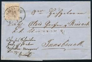 ~1858 6kr levélen / on cover to Innsbruck