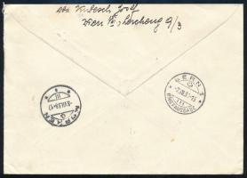 1938 Ajánlott légi levél 2 db bélyeggel Svájcba / Registered airmail cover to Switzerland