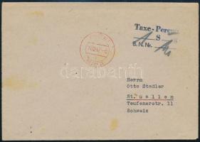 1947 Levél készpénzes bérmentesítéssel / Cover with cash franking "BREGENZ" to Switzerland