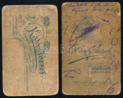 cca 1900 Portrék, 2 db keményhátú fotó Dunky és Katkó kolozsvári műterméből, megviselt állapotban, 1...