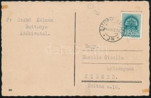 1940 Képeslap "BATTONYA-SZEGED" jegyzékelőmenet bélyegzéssel
