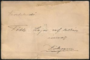 1909 Levél "P. NÁNA - G. BERZENCZE" vasuti bélyegzéssel / Cover with railway postmark