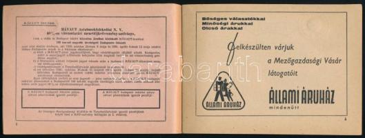 1950 Országos Mezőgazdasági Kiállítás és Tenyészállatvásár, igazolvány belföldi látogató részére, be...