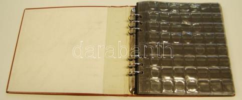 Gyűrűs éremtartó album, 14db lappal, klf méretű érmékhez, használt