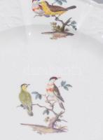 Meisseni madár mintás tányér. Kézzel festett, jelzett, minimális kopással d: 25 cm