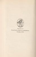 Szabó Lőrinc: 
Te meg a Világ. Versek.
[Budapest], (1932). Pantheon-kiadás (Kner Izidor ny., Gyoma...