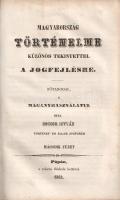 Bocsor István: Magyarország történelme, különös tekintettel a jogfejlésre. Főtanodai, s magányhaszná...