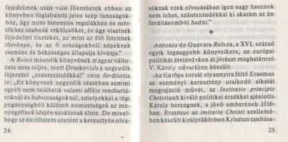 Draskovich János: 
Horologii principum, azaz Az fejedelmek órájának második könyve. [Miniatűr kiadá...