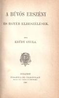 Krúdy Gyula:  A bűvös erszény és más elbeszélések. Budapest, 1909. Franklin-Társulat Magyar Irodalmi Intézet és Könyvnyomda. 237 + [1] p. Első kötetkiadás. A kötetünk lényegi tartalmát jelentő Bűvös erszény című Krúdy-kisregény a Vasárnapi Ujság 1908. évi lapszámaiban jelent meg először, folytatásokban. (A magyar írók arany könyvtára, 27. kötet.) Gedényi 1274 B. Aranyozott, az író dombornyomású arcképével illusztrált kiadói egészvászon kötésben, márványmintás festésű lapszélekkel, a gerincen a Grill Károly könyvkiadó és a sorozatszám feltüntetésével.