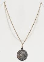 Márkus Márk órás és ékszerész ezüst (Ag) nyaklánc kegytárgy medállal, 11,2g, díszdobozban