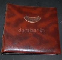 Gyűrűs éremtartó album, 11db lappal, elválasztólapokkal, klf méretű érmékhez, használt, jó állapotban