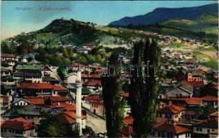 1916 Sarajevo, Alifakovacpartie / Totalansicht. Verlag Simon Kattan / general view, mosque (fl)