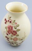 Zsolnay virágmintás váza, jelzett, hibátlan, m: 13 cm