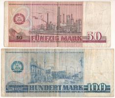 NDK 1971-1975. 50M + 100M T:F, pici szakadás
GDR 1971-1975. 50 Mark + 100 Mark C:F, tiny tears
Kra...
