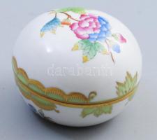 Herendi VBO mintás bonbonier, jelzett, d: 7,5 cm