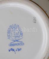 Herendi Viktória mintás bonbonier, jelzett, d: 11,5 cm