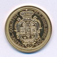 DN "Magyar aranypénzek utánveretben - II. Rákóczi Ferenc arany, 1707" aranyozott Ag emléké...