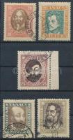 1919 Magyar Tanácsköztársasági arcképek sor álló vízjellel (30.000) / Mi 261-265 X