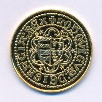 DN "Magyar aranypénzek utánveretben - I. Nagy Lajos aranyforint" aranyozott Ag emlékérem k...