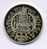 DN "Magyar aranypénzek utánveretben - II. Ulászló aranyforint" aranyozott Ag emlékérem kapszulában, tanúsítvánnyal (5,5g/0.333/25mm) T:PP