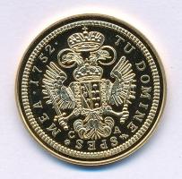 DN "Magyar aranypénzek utánveretben - Lotharingiai Ferenc dukát 1752" aranyozott Ag emléké...