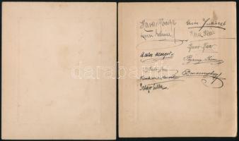 cca 1900 Bp. XIV., Erzsébet Nőiskola (ma Teleki Blanka Gimnázium), 2 db keményhátú fotó, az egyik há...