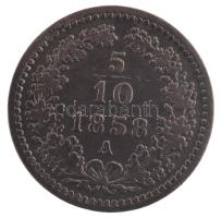Ausztria 1858A 5/10kr Cu T:VF Austria 1858A 5/10 Kreuzer Cu C:VF Krause KM#2182