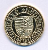 DN "Magyar aranypénzek utánveretben - V. László dukát" aranyozott Ag emlékérem kapszulában...