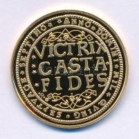 DN "Magyar aranypénzek utánveretben - Bocskai Erzsébet 10 dukát 1577" aranyozott Ag emléké...