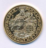 DN "Magyar aranypénzek utánveretben - I. Lipót 10 dukát" aranyozott Ag emlékérem kapszuláb...