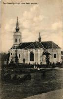 1916 Sepsiszentgyörgy, Sfantu Gheorghe; Római katolikus templom. Benkő M. kiadása / Catholic church (ázott / wet damage)