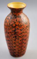Tófej kerámia váza, jelzett, m: 27,5 cm
