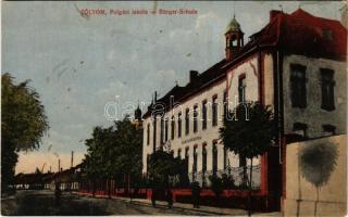 Zólyom, Zvolen; polgári iskola, zsinagóga. Zólyom és Vidéke kiadása / Bürger Schule / school, synagogue (fl)